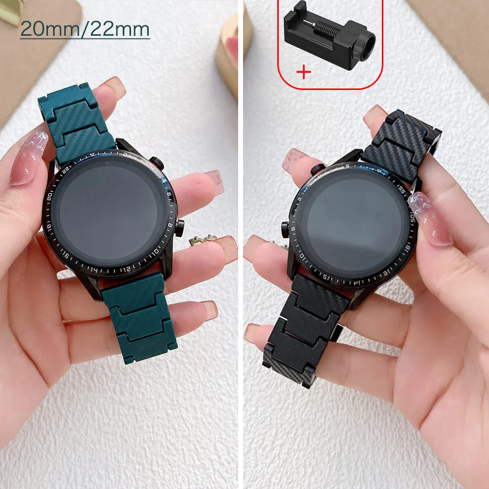 Ремешок из углеродного волокна для Samsung Galaxy 4 5/classic 46 мм/Active 2 40 44 мм Gear S3 20 мм/22 мм, браслет для Huawei watch GT/2e/3/Pro
Ремешок из углеродного волокна для Samsung Galaxy 4 5/classic 46 мм/Active 2 40 44 мм Gear S3 20 мм/22 мм, браслет для Huawei watch GT/2e/3/Pro