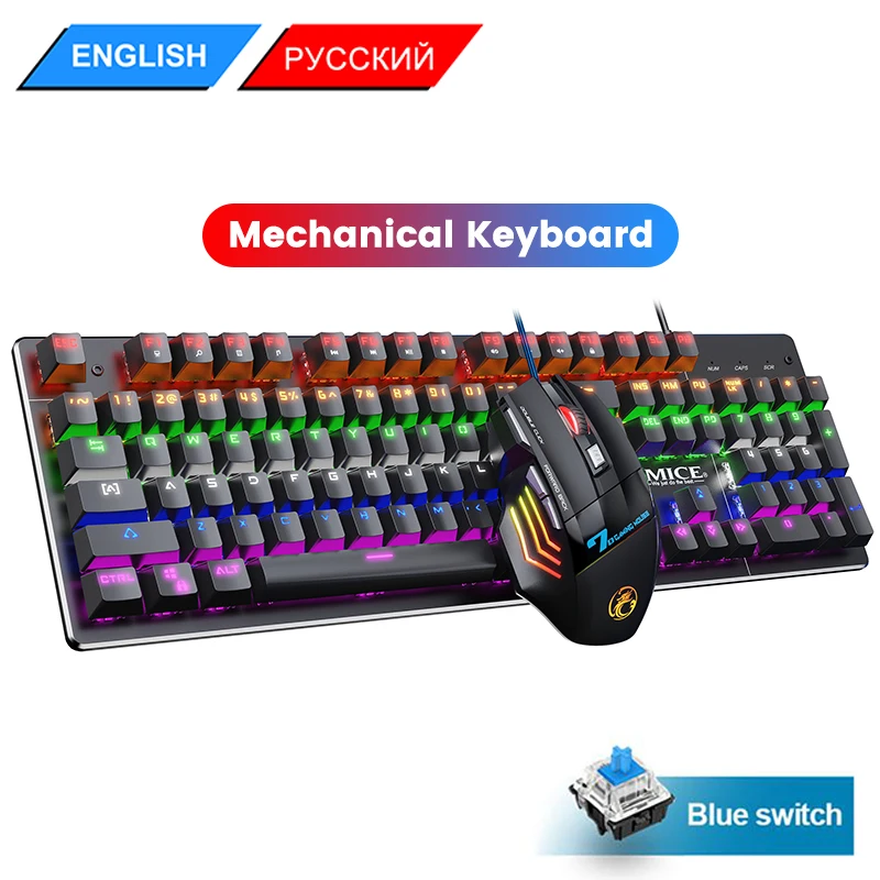 Mechanical Keyboard Gamer Keyboard Gaming Mouse for Computer RGB Backlit Keyboard and Mouse Kit Russian Wired Set for PC Laptop
Mechanical Keyboard Gamer Keyboard Gaming Mouse for Computer RGB Backlit Keyboard and Mouse Kit Russian Wired Set for PC Laptop