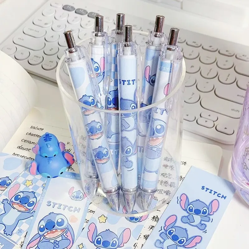 Пластиковая углеродная ручка Disney Stitch синяя, 6 штук в наборе, канцелярские принадлежности, милые письменные принадлежности для студентов
Пластиковая углеродная ручка Disney Stitch синяя, 6 штук в наборе, канцелярские принадлежности, милые письменные принадлежности для студентов