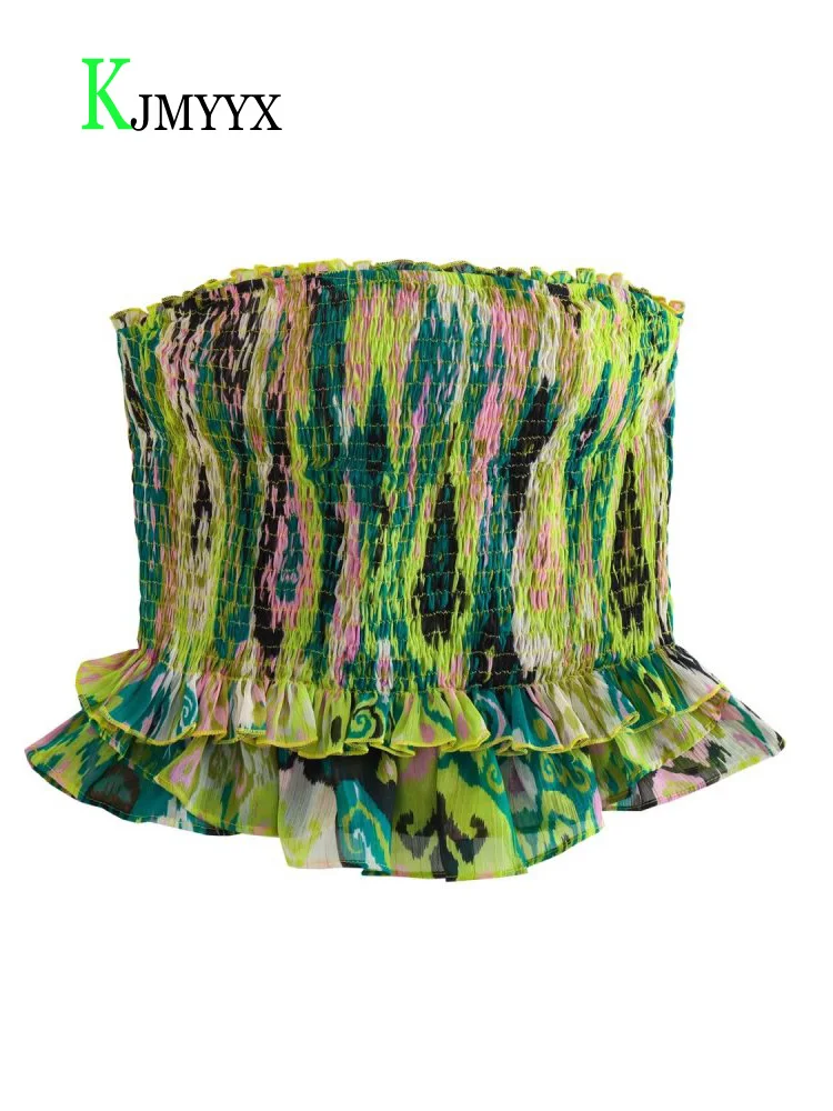 Кроп-топ с оборками KJMYYX, летний женский зеленый фототоп без бретелек, женский сексуальный фототоп
Кроп-топ с оборками KJMYYX, летний женский зеленый фототоп без бретелек, женский сексуальный фототоп