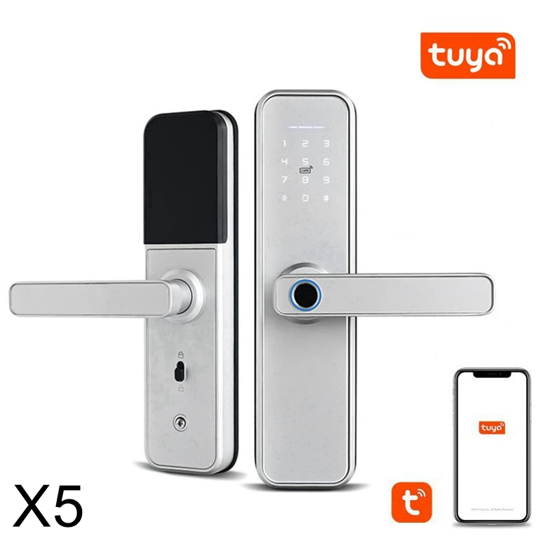 Tuya Wifi Digital Smart Electronic Fingerprint Password Touch Screen Keypad APP Remote Control Intelligent Door Lock For Home X5
Tuya Wifi Digital Smart Electronic Fingerprint Password Touch Screen Keypad APP Remote Control Intelligent Door Lock For Home X5