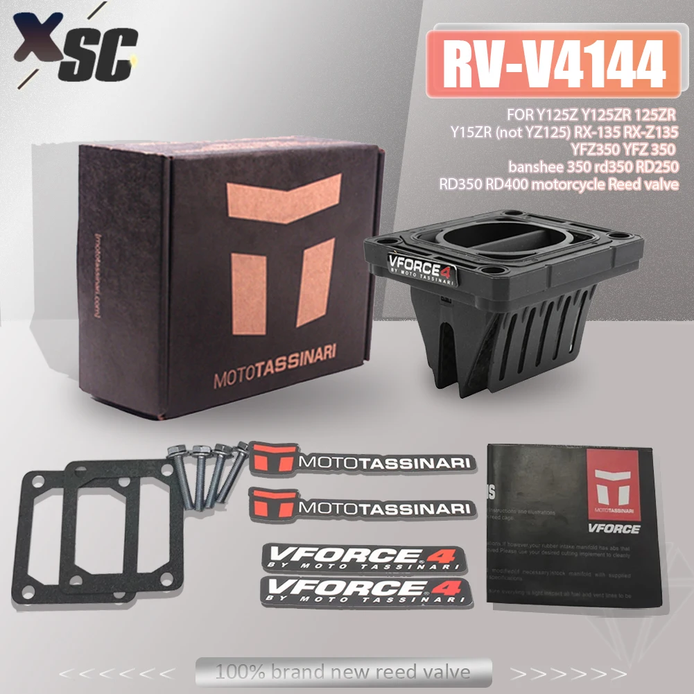

Motorcycle Reed Valve V-Force 4 V4144 Reed Valve Carbon Fiber Kit For Yamaha YFZ350 YFZ 350 Banshee 350 RX135 RXZ135 YZ125 DT175