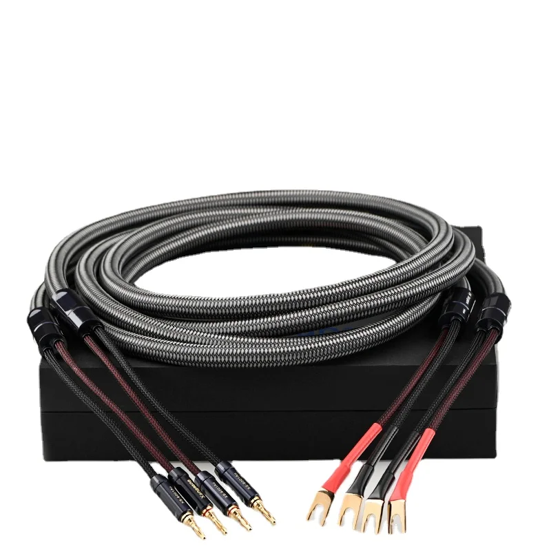 6N OFC Audio HiFi Speaker Cable Amplifier Connector 4 Pcs 14AWG Core Pure Copper Gold-Plated Banana Spade Plug
6N OFC Audio HiFi Speaker Cable Amplifier Connector 4 Pcs 14AWG Core Pure Copper Gold-Plated Banana Spade Plug