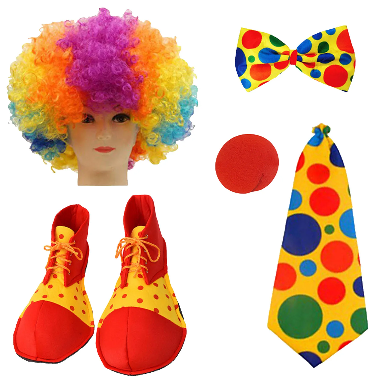 Clown Costume Set Circus Clown Dress Party Dress Up Clown Nose Clown Tie Vest Shoes Costume Set Women Girls Fancy Dress Props
Clown Costume Set Circus Clown Dress Party Dress Up Clown Nose Clown Tie Vest Shoes Costume Set Women Girls Fancy Dress Props