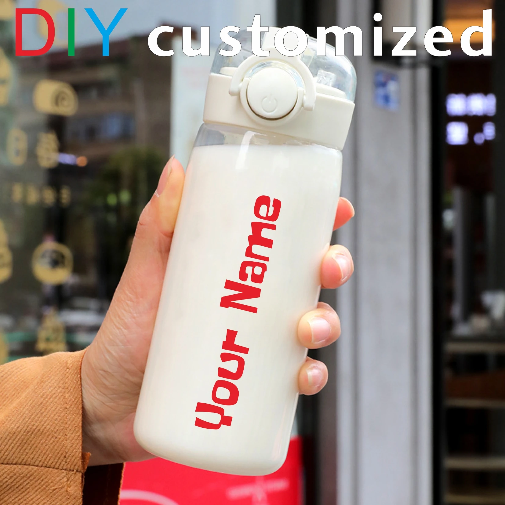 DIY 400ML Plastic Bottle Customize Print Name School Kid's Children Cup Straw Tube Ring Handle Easy Take Food Safety Material
DIY 400ML Plastic Bottle Customize Print Name School Kid's Children Cup Straw Tube Ring Handle Easy Take Food Safety Material