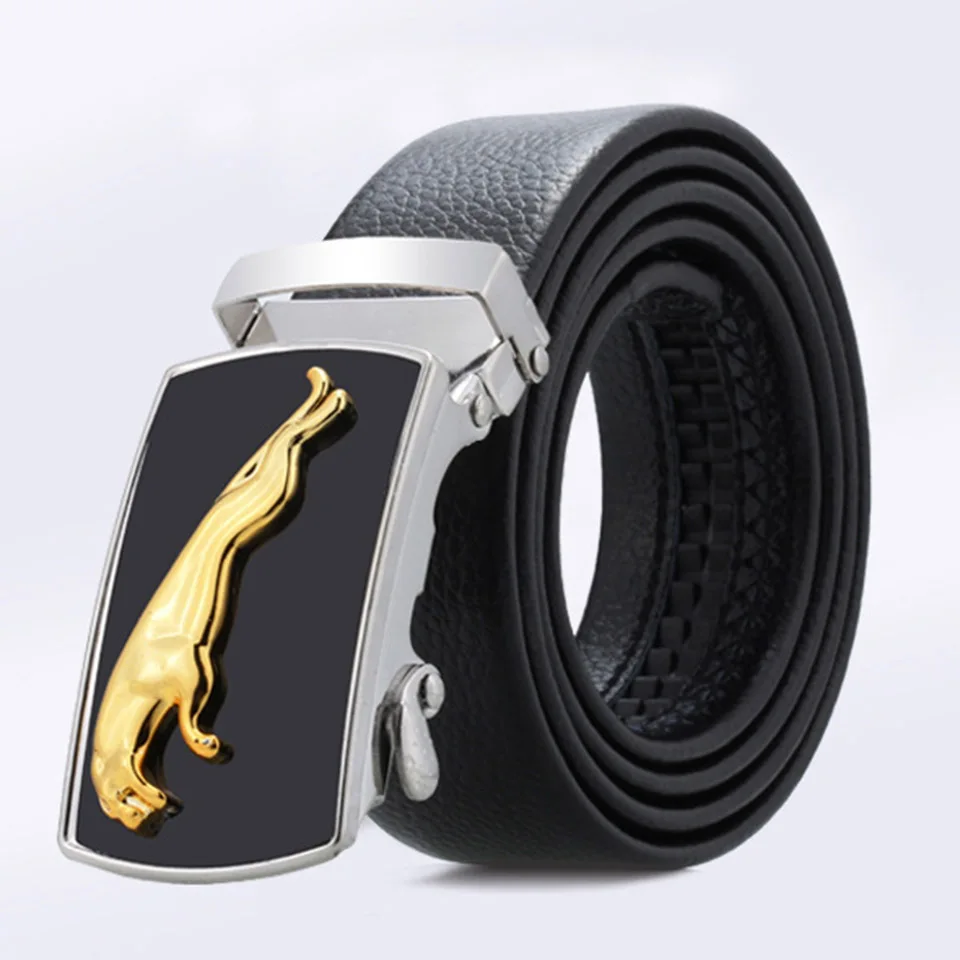 

Business Casual Automatic Buckle Men's Belt Scratch-Resistant Wear-Resistant Lychee Pattern Trend Youth Student Travel Belt 2347