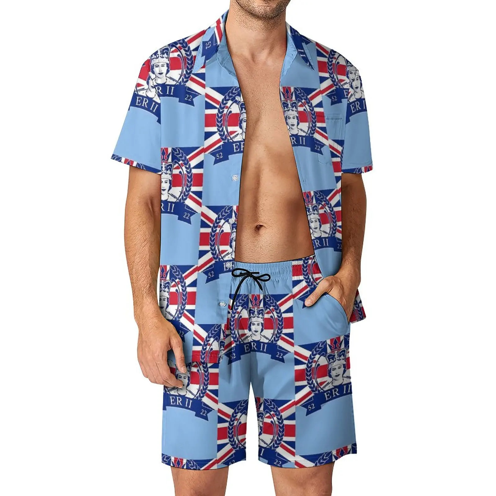 Queen Elizabeth II Men Sets Jubilee 70 Years Trendy Casual Shirt Set Short-Sleeved Graphic Shorts Summer Beach Suit Plus Size
Queen Elizabeth II Men Sets Jubilee 70 Years Trendy Casual Shirt Set Short-Sleeved Graphic Shorts Summer Beach Suit Plus Size