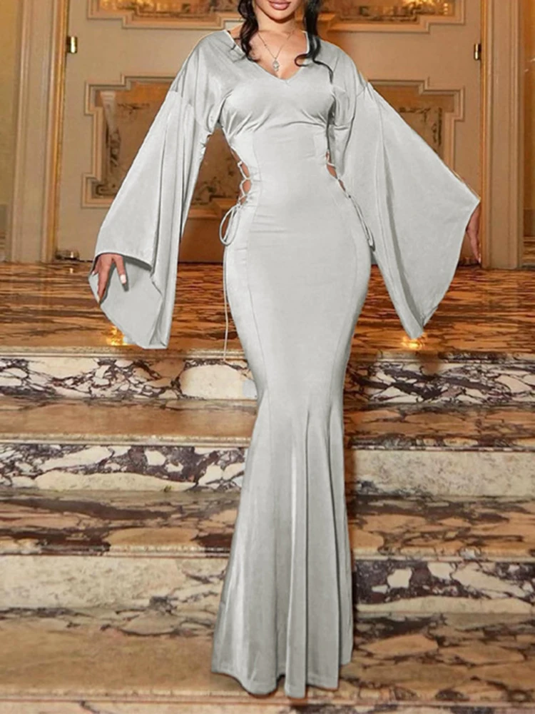 Sexy Hollow Out Bandage Bodycon Long Dress for Women Elegant off shoulder Maxi Vestidos African Casual Autumn 2023
Sexy Hollow Out Bandage Bodycon Long Dress for Women Elegant off shoulder Maxi Vestidos African Casual Autumn 2023