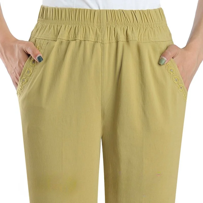 Spring Summer 2023 New Women Casual Pockets Show Thin Elastic High Waist Pants Female Elegant Solid Loose Straight Trousers Q242
Spring Summer 2023 New Women Casual Pockets Show Thin Elastic High Waist Pants Female Elegant Solid Loose Straight Trousers Q242