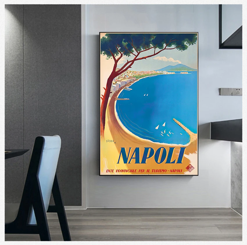 Vintage Picture Kraft Posters Coated Wall Stickers Home Decoration Gift Mediterranean City of Naples Italy Canvas Paintings
Vintage Picture Kraft Posters Coated Wall Stickers Home Decoration Gift Mediterranean City of Naples Italy Canvas Paintings