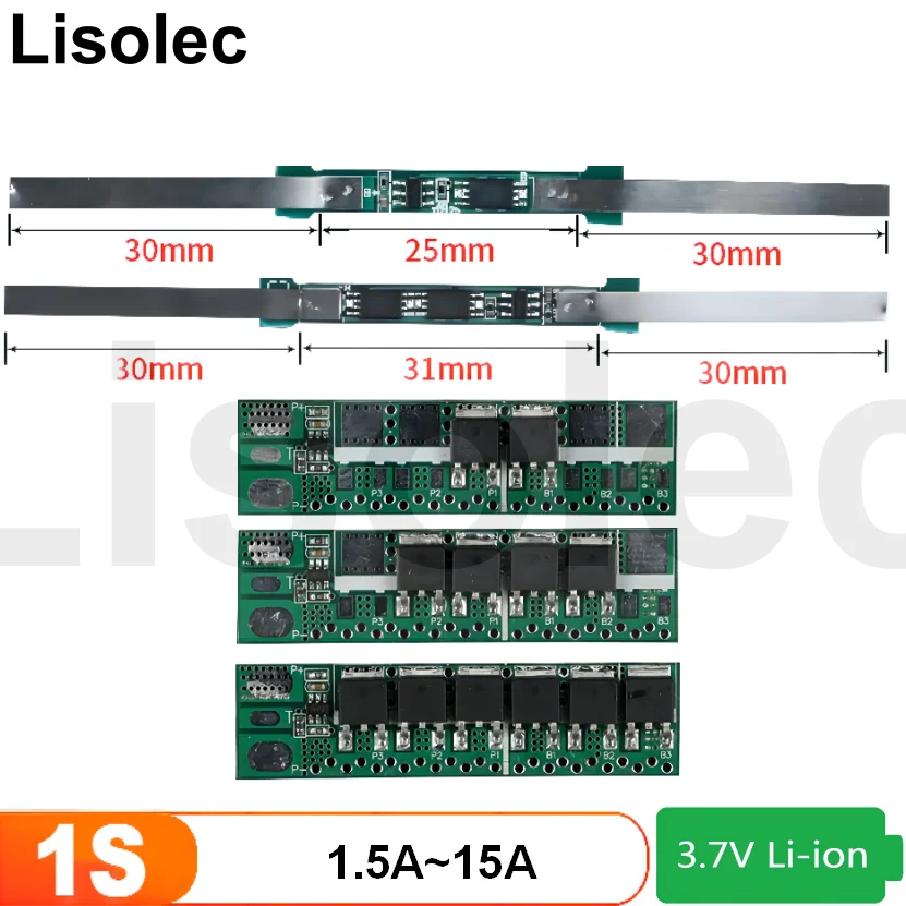 Li-ion BMS 1S 3.7V 4.2V Charge and Discharge Protection 18650 Lipo Lithium Battery Protection Circuit Board 3A/5A/7A/10A/9A/15A
Li-ion BMS 1S 3.7V 4.2V Charge and Discharge Protection 18650 Lipo Lithium Battery Protection Circuit Board 3A/5A/7A/10A/9A/15A