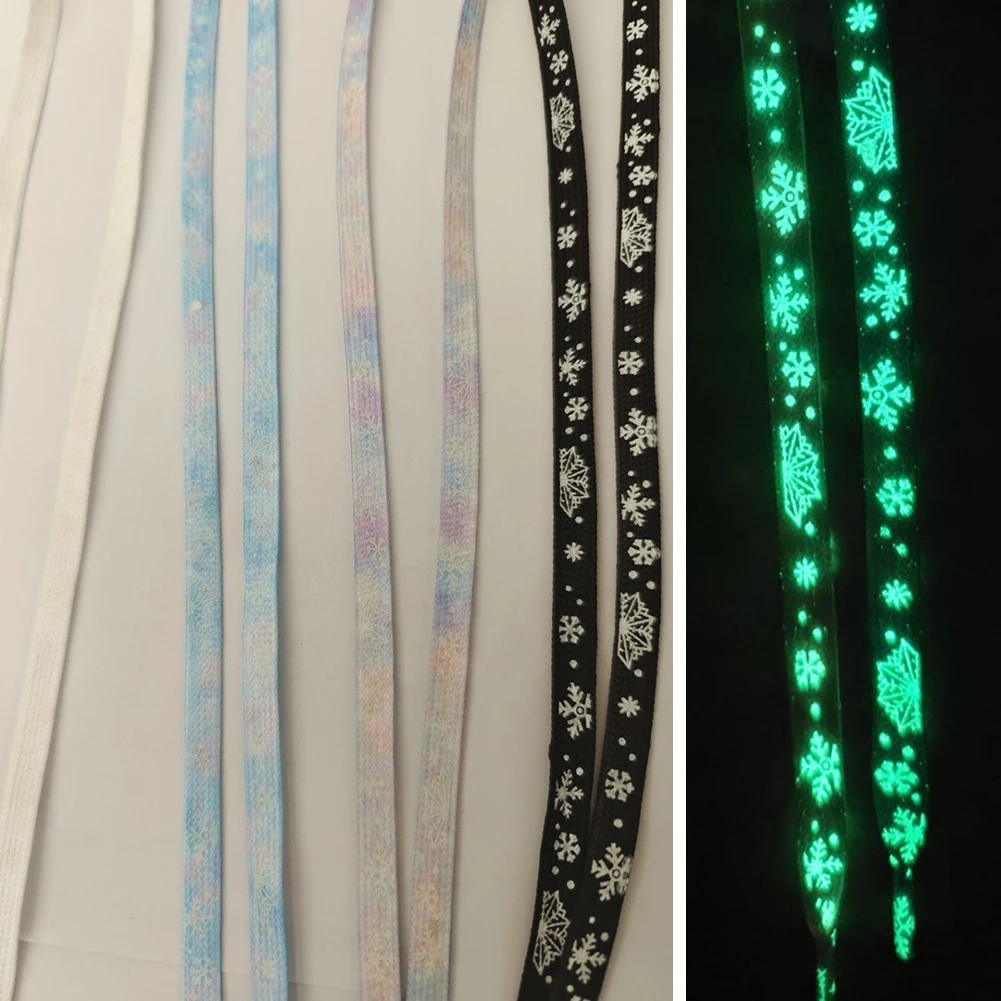 

1 Pair Luminous Shoelaces Flat Sneakers Canvas Shoe Laces Glow In The Dark Night Color Fluorescent Shoelace 100/120/140/160cm