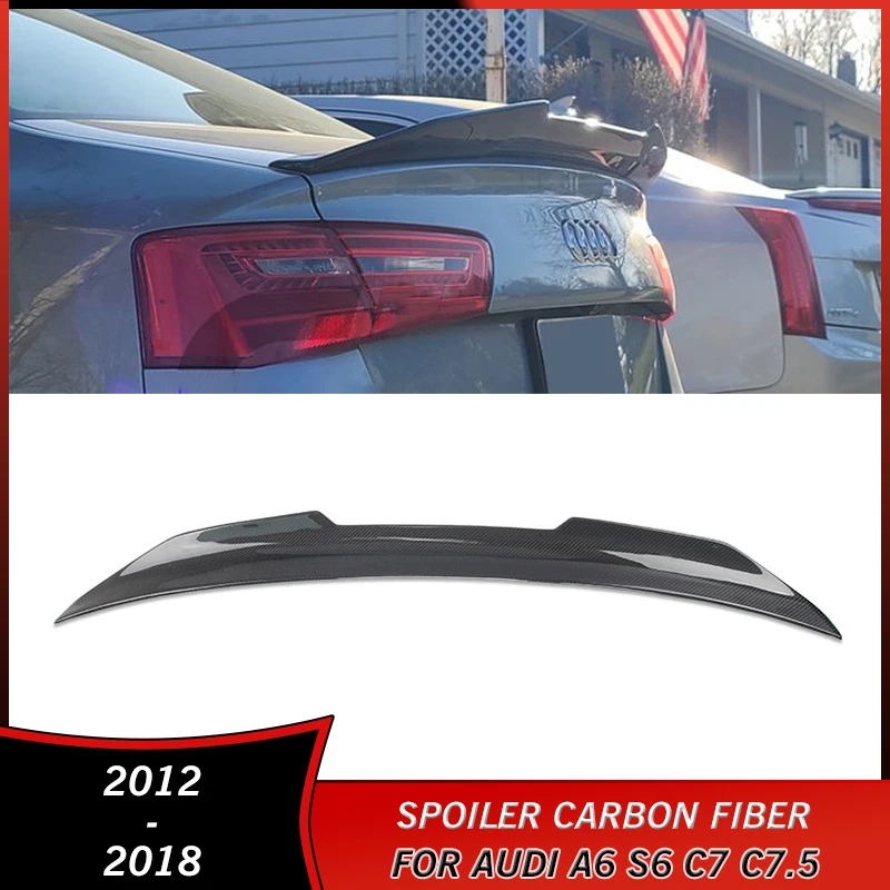 2012-2018 Rear Trunk Wing Spoiler for Audi A6 S6 C7 C7.5 2012 2013 2014 2015 2016 2017 2018 Accessories Spoiler Carbon Fiber
2012-2018 Rear Trunk Wing Spoiler for Audi A6 S6 C7 C7.5 2012 2013 2014 2015 2016 2017 2018 Accessories Spoiler Carbon Fiber
