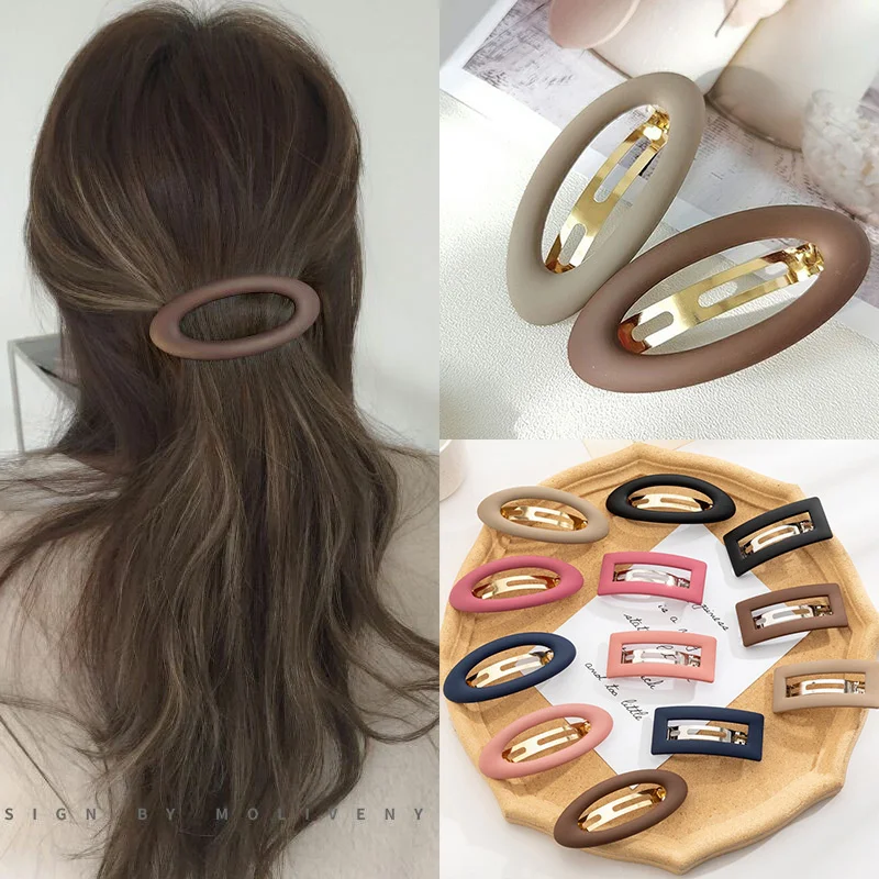 New Fashion Matte Snap Hair Clips For Women Hairpin Hairclips Hair Barrette Ponytail Holder Hairgrips Girls Hair Accessories
New Fashion Matte Snap Hair Clips For Women Hairpin Hairclips Hair Barrette Ponytail Holder Hairgrips Girls Hair Accessories