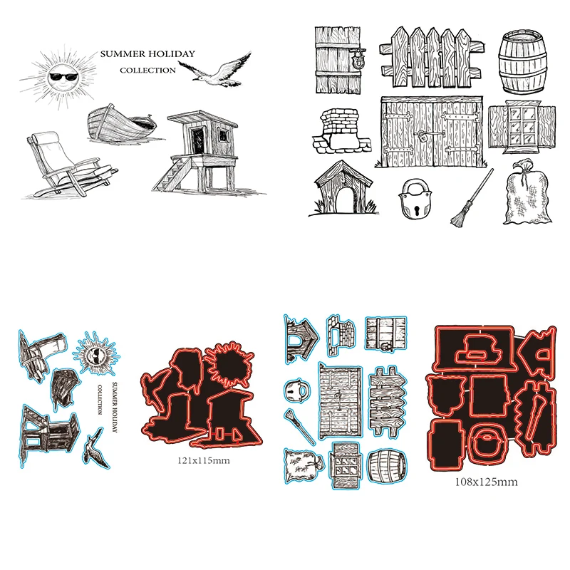 AZSG vacation Metal Cutting Dies and Clear Stamps for Scrapbooking and Card Making Paper Craft Die Cut DIY
AZSG vacation Metal Cutting Dies and Clear Stamps for Scrapbooking and Card Making Paper Craft Die Cut DIY