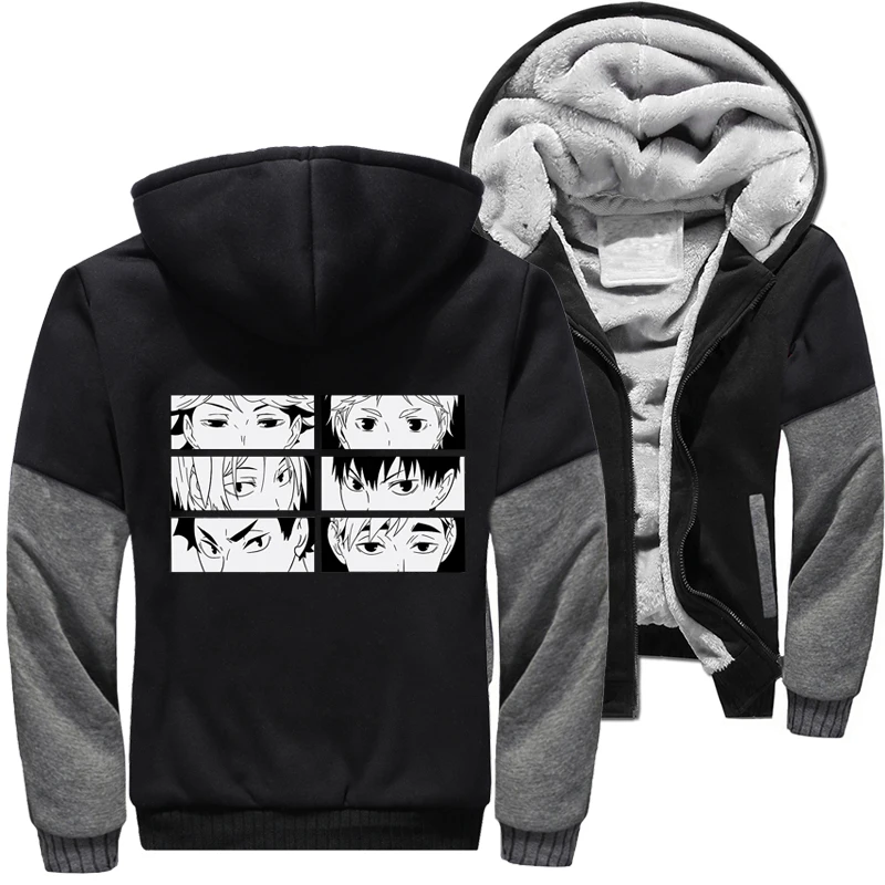 Haikyuu Ics Japanese Anime Karasuno Harajuku Winter Thicken Jacket Zip Up Men Fleece Hoodie European Size Sweatshirts Coats
Haikyuu Ics Japanese Anime Karasuno Harajuku Winter Thicken Jacket Zip Up Men Fleece Hoodie European Size Sweatshirts Coats