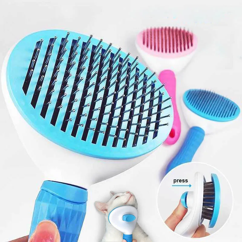Self Cleaning Pet Hair Brush Cat Comb Grooming and Care Cat Stainless Steel Comb Pet Comb Improves Circulation Skin-Friendly
Self Cleaning Pet Hair Brush Cat Comb Grooming and Care Cat Stainless Steel Comb Pet Comb Improves Circulation Skin-Friendly