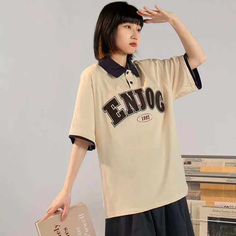 Женская флисовая футболка с вышивкой, рубашка-поло в стиле ретро 90-х, футболка оверсайз с коротким рукавом, новая дизайнерская уличная одежд...
Женская флисовая футболка с вышивкой, рубашка-поло в стиле ретро 90-х, футболка оверсайз с коротким рукавом, новая дизайнерская уличная одежд...