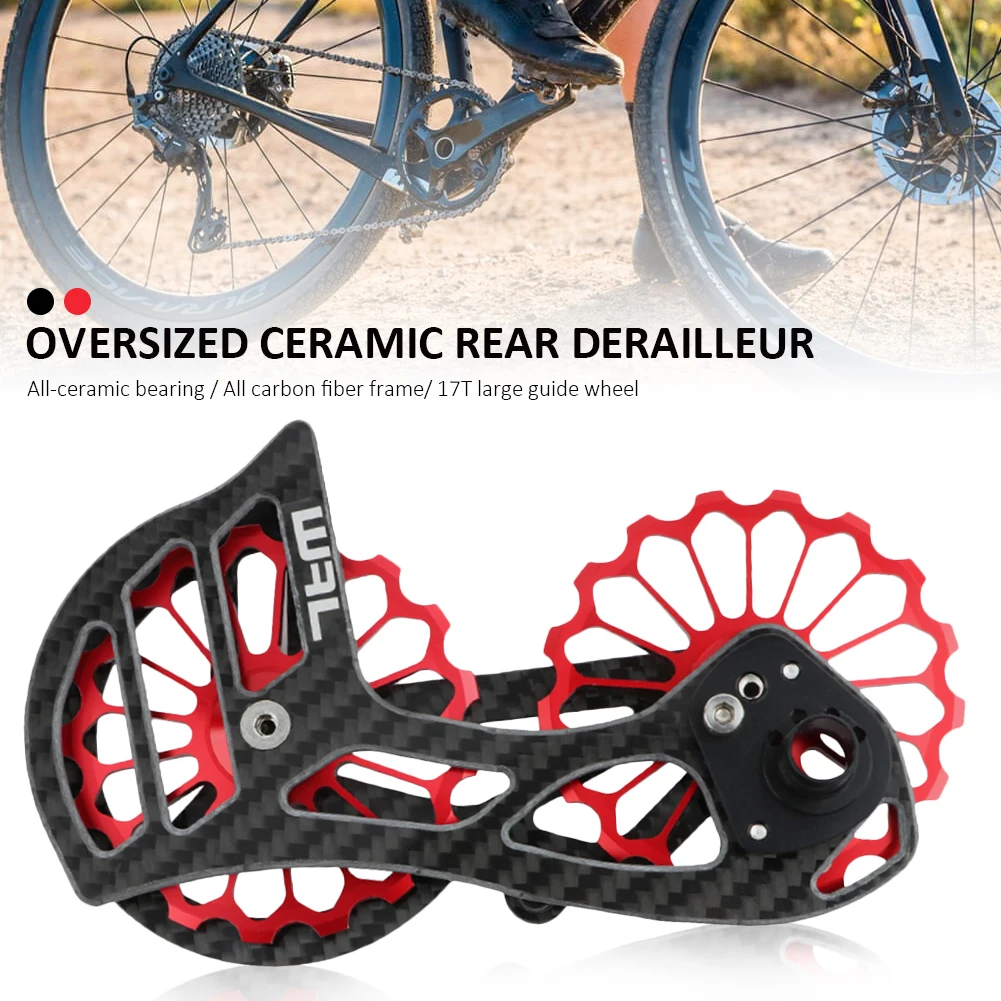 New Road Bicycle Carbon Fiber Oversized Ceramic Pulley Rear Derailleur Guide Wheel For Shimano 6700/9100/9150/8000/8050/R7000
New Road Bicycle Carbon Fiber Oversized Ceramic Pulley Rear Derailleur Guide Wheel For Shimano 6700/9100/9150/8000/8050/R7000
