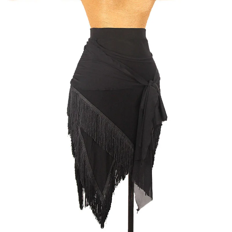 Latin Dance Skirt Women Tassel Practice Clothing Adult Irregular Black Fringe Skirt Cha Cha Rumba Samba Performance Wear
Latin Dance Skirt Women Tassel Practice Clothing Adult Irregular Black Fringe Skirt Cha Cha Rumba Samba Performance Wear