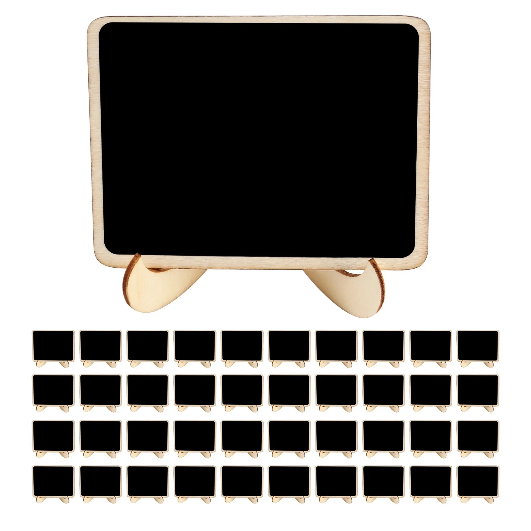 40 Pack Mini Wooden Signs Small Blackboard with Support Easel Stand for Wedding and Theme Party
40 Pack Mini Wooden Signs Small Blackboard with Support Easel Stand for Wedding and Theme Party