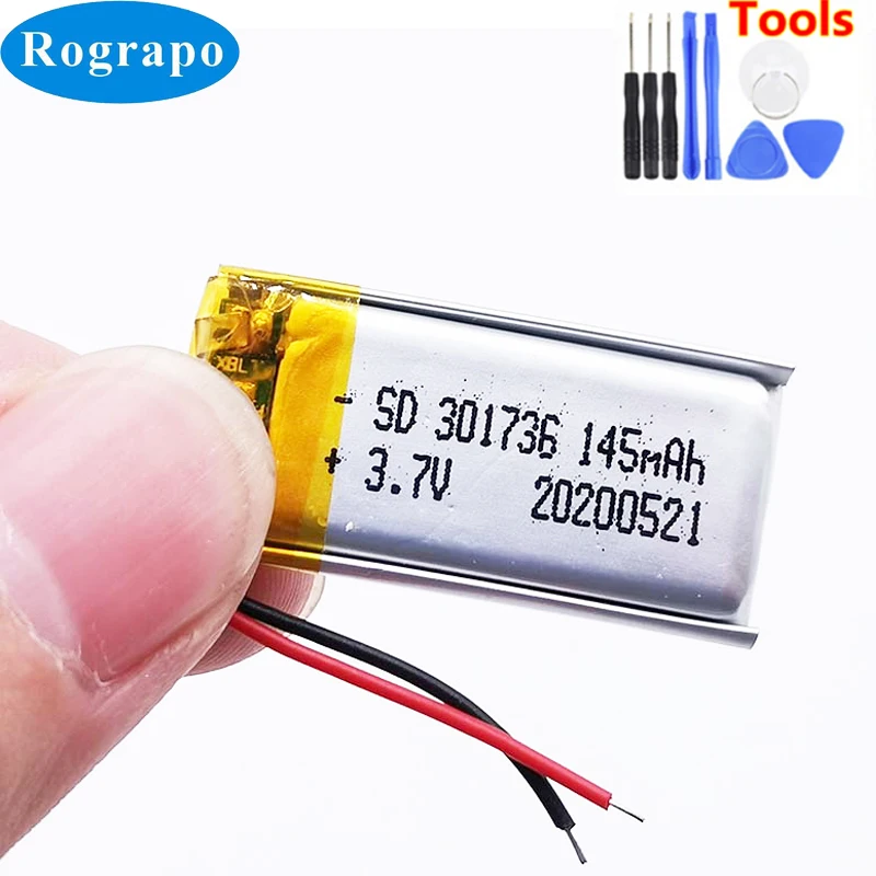 Аккумуляторная батарея для MP3 MP4 GPS Bluetooth гарнитуры вождения диктофона и т. Д., 2 провода + инструменты, 1-5 шт., новинка, 3,7 в, 145 мАч, 301736, сделай сам
Аккумуляторная батарея для MP3 MP4 GPS Bluetooth гарнитуры вождения диктофона и т. Д., 2 провода + инструменты, 1-5 шт., новинка, 3,7 в, 145 мАч, 301736, сделай сам