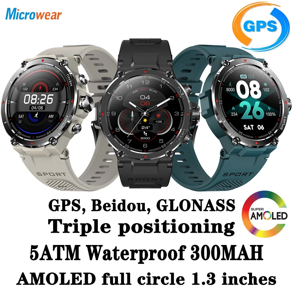 Smartwatch GPS Galileo Beidou Location Waterproof Smart Watch Men 300mAh 1.3-inch 360*360px HD AMOLED Screen Sports Fitness Saat
Smartwatch GPS Galileo Beidou Location Waterproof Smart Watch Men 300mAh 1.3-inch 360*360px HD AMOLED Screen Sports Fitness Saat
