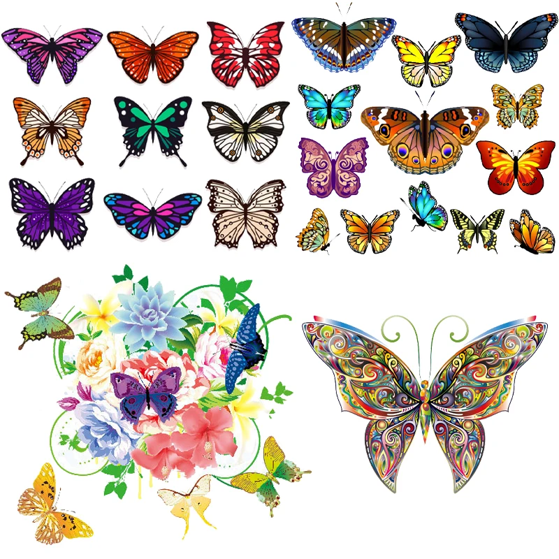 butterflies for appliques Iron on Patches Heat Transfer Designs Clothing Thermoadhesive Patches Diy CartoonT-shirt Badge Sticker
butterflies for appliques Iron on Patches Heat Transfer Designs Clothing Thermoadhesive Patches Diy CartoonT-shirt Badge Sticker