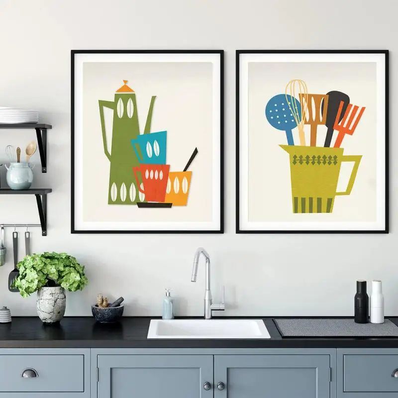 Retro Colorful Art Poster and Print Tea Set Cooking Utensil Canvas Painting Home Decor For Kitchen Dining Room Living Room Mural
Retro Colorful Art Poster and Print Tea Set Cooking Utensil Canvas Painting Home Decor For Kitchen Dining Room Living Room Mural