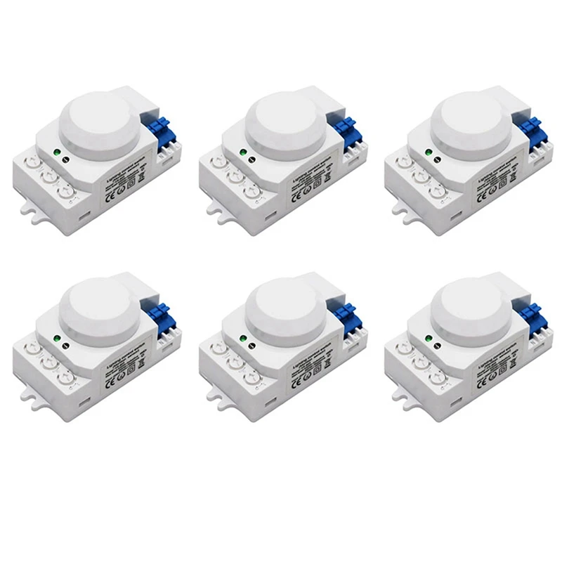 6X 5.8Ghz HF System LED Microwave 360 Degree Motion Sensor Light Switch Body Motion Detector,White
6X 5.8Ghz HF System LED Microwave 360 Degree Motion Sensor Light Switch Body Motion Detector,White