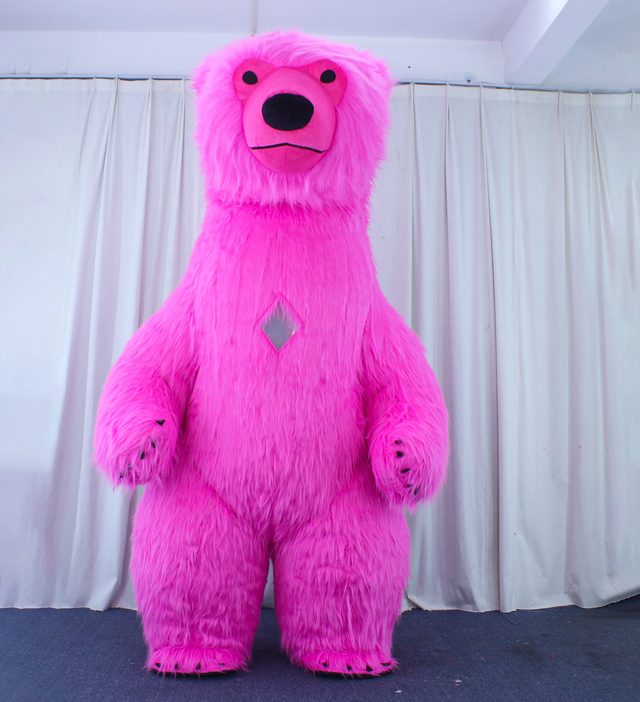 

Simbok пушистый белый медведь, роза, Бенгальская бриза, Хэллоуин, пушистый костюм, талисман, надувной костюм, гигантский плюшевый медведь, костюмы для взрослых