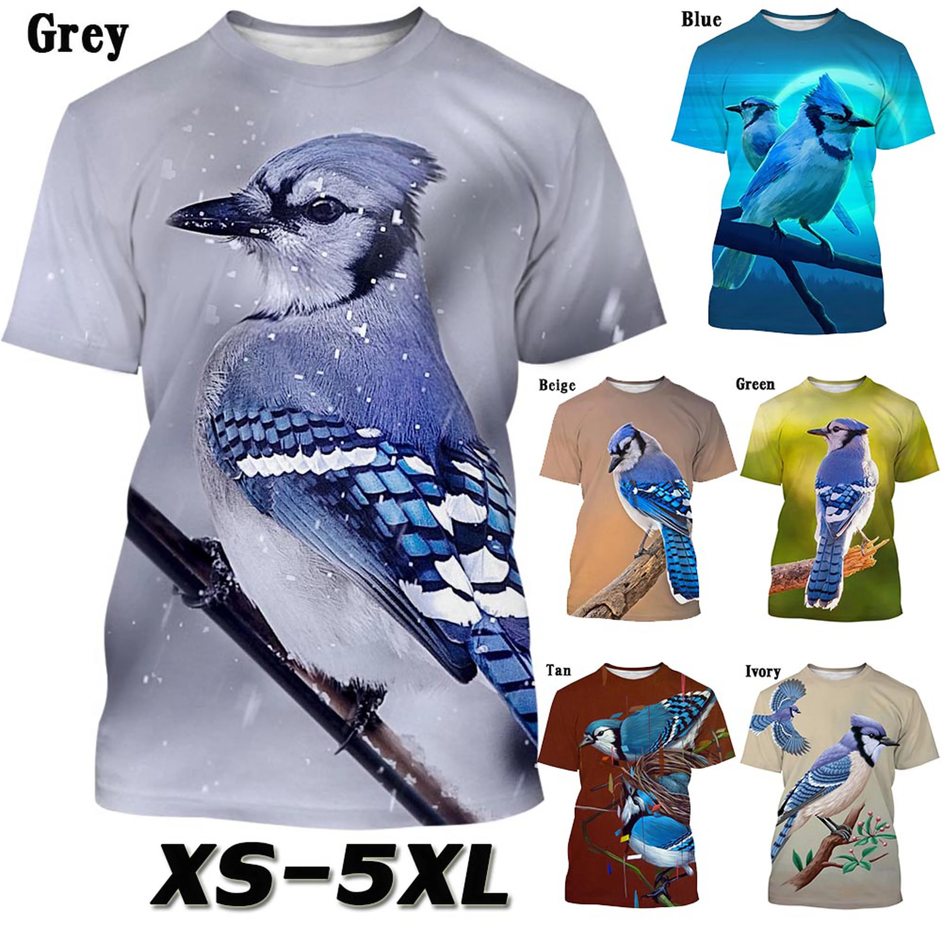Hot Sale New Fashion Blue Jay 3D Printed T-shirt Summer Casual Men's/women's Cute Breathable Short-sleeved T-shirt
Hot Sale New Fashion Blue Jay 3D Printed T-shirt Summer Casual Men's/women's Cute Breathable Short-sleeved T-shirt