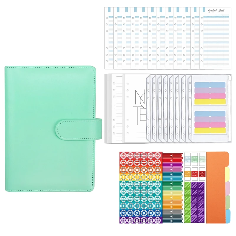 A6 PU Leather Budget Binder Cover Binder Pockets With Expense Budget Sheet For Cash Stuffing And Budget Planner
A6 PU Leather Budget Binder Cover Binder Pockets With Expense Budget Sheet For Cash Stuffing And Budget Planner