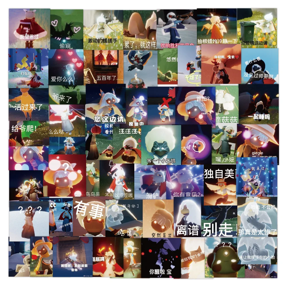 60pcs Cartoon Anime Game Sky:Children of Light Stickers Classic Toy Decal for DIY Bike Skateboard Fridge Luggage Car Sticker
60pcs Cartoon Anime Game Sky:Children of Light Stickers Classic Toy Decal for DIY Bike Skateboard Fridge Luggage Car Sticker