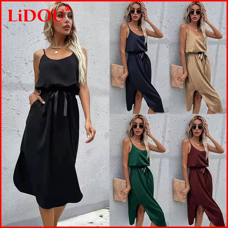 Женское платье с круглым вырезом, однотонное Привлекательное платье-трапеция с приемной талией, юбка с раздвоенными подтяжками, одежда для ...
Женское платье с круглым вырезом, однотонное Привлекательное платье-трапеция с приемной талией, юбка с раздвоенными подтяжками, одежда для ...