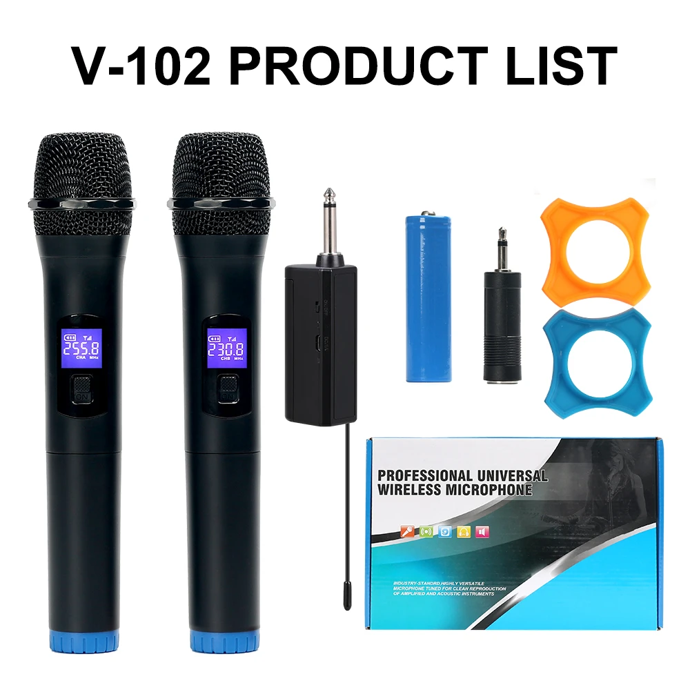 UHF Wireless Microphone Megaphone Handheld Mic LED Screen Display Microfone For Karaoke KTV Party Speech 3.5 6.35mm Loudspeaker
UHF Wireless Microphone Megaphone Handheld Mic LED Screen Display Microfone For Karaoke KTV Party Speech 3.5 6.35mm Loudspeaker