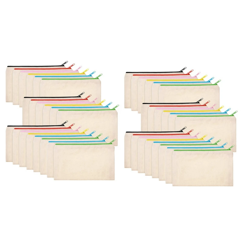 40 Pcs Canvas Cosmetic Bag Multifunctional Cosmetic Bag Travel Cosmetic Bag Pen Coin Bag Blank DIY Bag 
40 Pcs Canvas Cosmetic Bag Multifunctional Cosmetic Bag Travel Cosmetic Bag Pen Coin Bag Blank DIY Bag