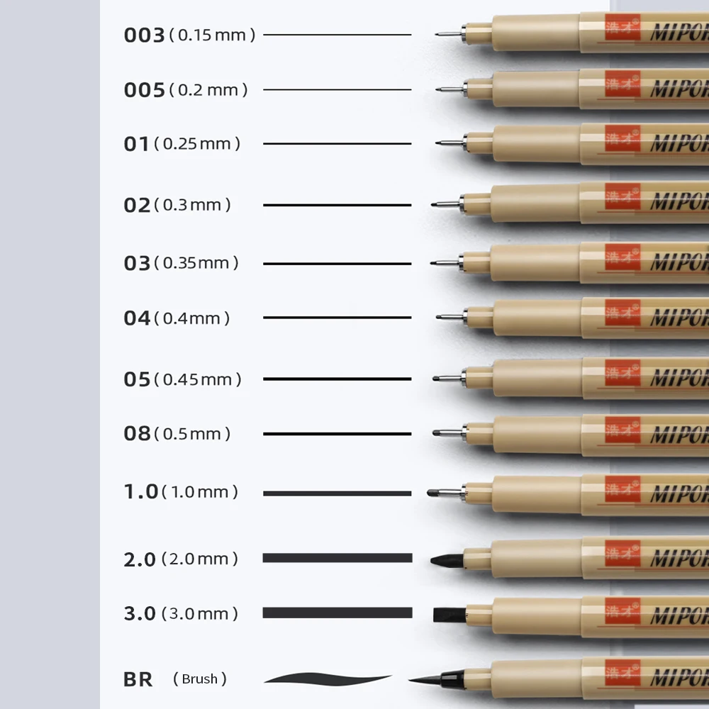 TISHRIC Waterproof Hand-Drawn Sketch Sketching Pen Micron Liners Needle Pen Fineliner Drawing Liner Art Micron Marker Pen
TISHRIC Waterproof Hand-Drawn Sketch Sketching Pen Micron Liners Needle Pen Fineliner Drawing Liner Art Micron Marker Pen