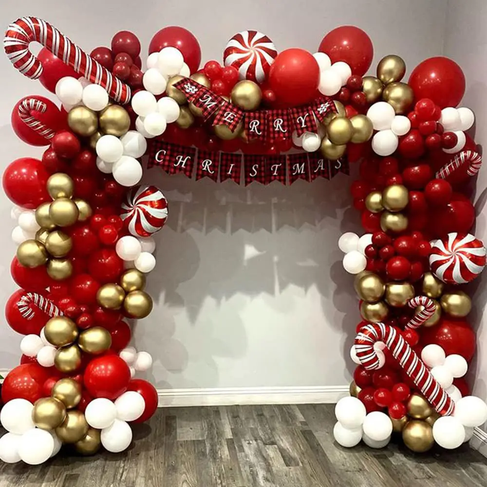 133pcs Christmas Red Balloon Garland Arch Kit Lolipop Candy Cane Foil Balloons Christmas Decoration New Year 2023 Gifts Kids Toy
133pcs Christmas Red Balloon Garland Arch Kit Lolipop Candy Cane Foil Balloons Christmas Decoration New Year 2023 Gifts Kids Toy