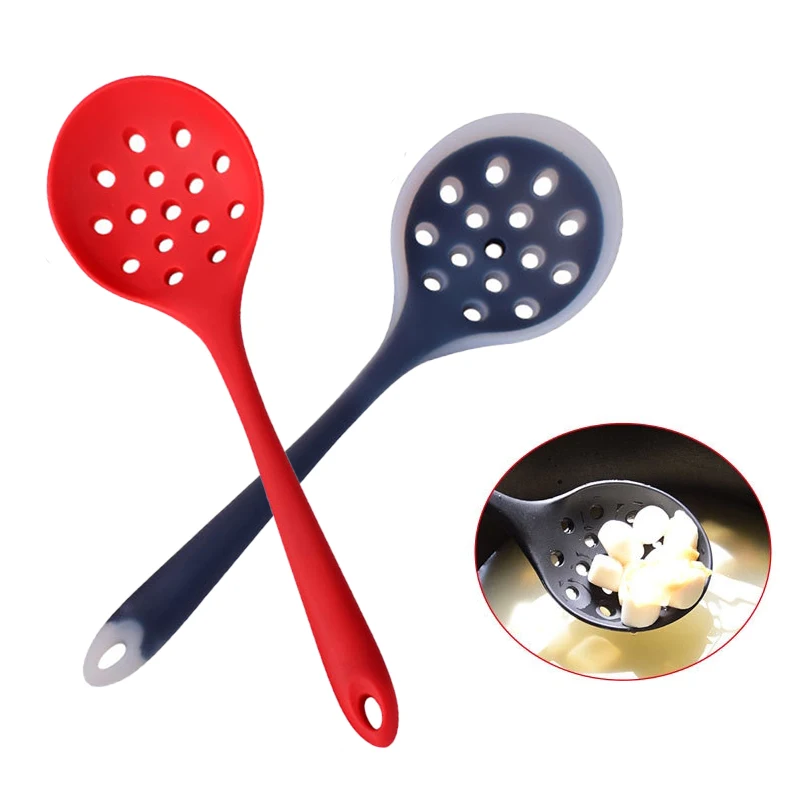 Silicone Colander Non-stick Kitchen Gadgets Cooking Tool Filter Strainer Spoon Long Handle Drainage Colanders Kitchen Accessorie
Silicone Colander Non-stick Kitchen Gadgets Cooking Tool Filter Strainer Spoon Long Handle Drainage Colanders Kitchen Accessorie