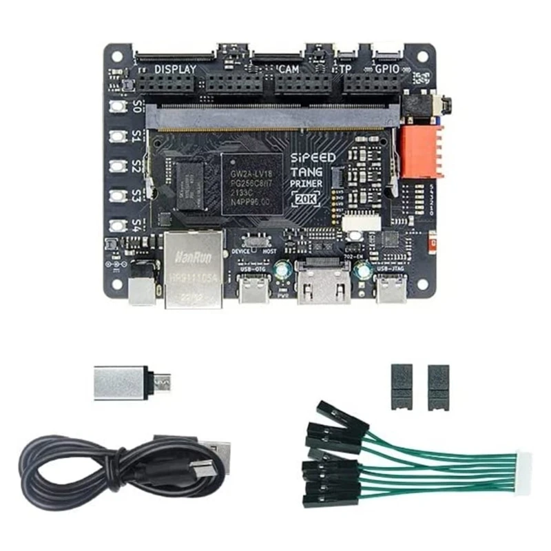 Primer 20K FPGA Development Board for RISC-V and Embedded Systems-with LUT4, PMOD Ports and Dock ext-Board
Primer 20K FPGA Development Board for RISC-V and Embedded Systems-with LUT4, PMOD Ports and Dock ext-Board