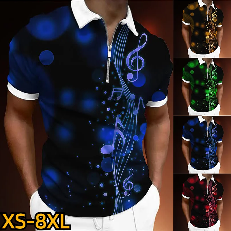 Мужская футболка-поло на молнии, Повседневная футболка с отложным воротником и принтом, в стиле ретро, лето 2023 
Мужская футболка-поло на молнии, Повседневная футболка с отложным воротником и принтом, в стиле ретро, лето 2023