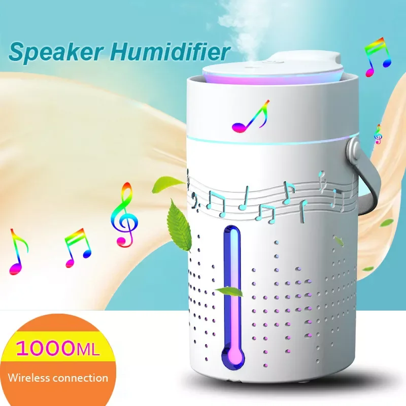1000ML Air Humidifier Ultrasonic Aromatherapy Diffuser Travel Mist Maker with Bluetooth Speaker Humidificador for Home Office
1000ML Air Humidifier Ultrasonic Aromatherapy Diffuser Travel Mist Maker with Bluetooth Speaker Humidificador for Home Office
