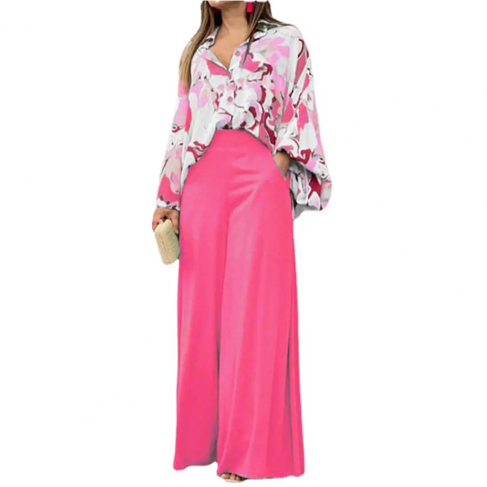 2 Pcs/Set Women Blouse Pants Set Solid Color Long Sleeve High Waist Wide Leg Pant Deep Crotch Summer Tops Pants Suit Streetwear
2 Pcs/Set Women Blouse Pants Set Solid Color Long Sleeve High Waist Wide Leg Pant Deep Crotch Summer Tops Pants Suit Streetwear