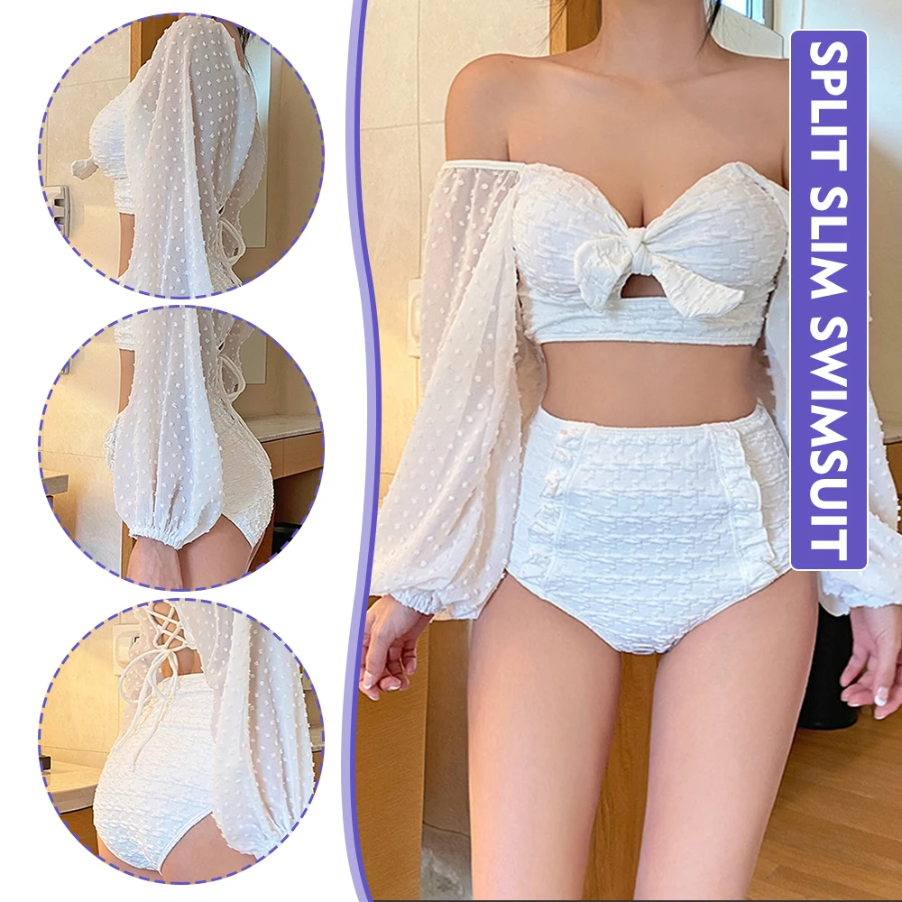 Women's Tankini 2-Piece Swimsuit High Waist Shorts Long Puff Sleeves Tops Padded Sexy Girl's Swim Wear Cold Shoulder
Women's Tankini 2-Piece Swimsuit High Waist Shorts Long Puff Sleeves Tops Padded Sexy Girl's Swim Wear Cold Shoulder