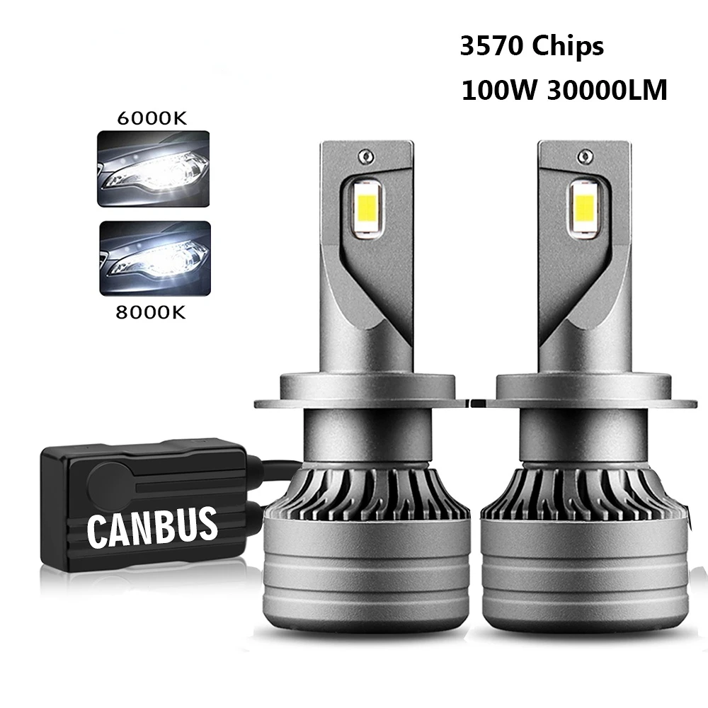 2Pcs 100W 30000LM Car Led Headlight H1 H4 H7 LED Canbus H8 H9 H11 9005 HB3 9006 HB4 High Beam Auto Lights Bulb Auto Turbo
2Pcs 100W 30000LM Car Led Headlight H1 H4 H7 LED Canbus H8 H9 H11 9005 HB3 9006 HB4 High Beam Auto Lights Bulb Auto Turbo