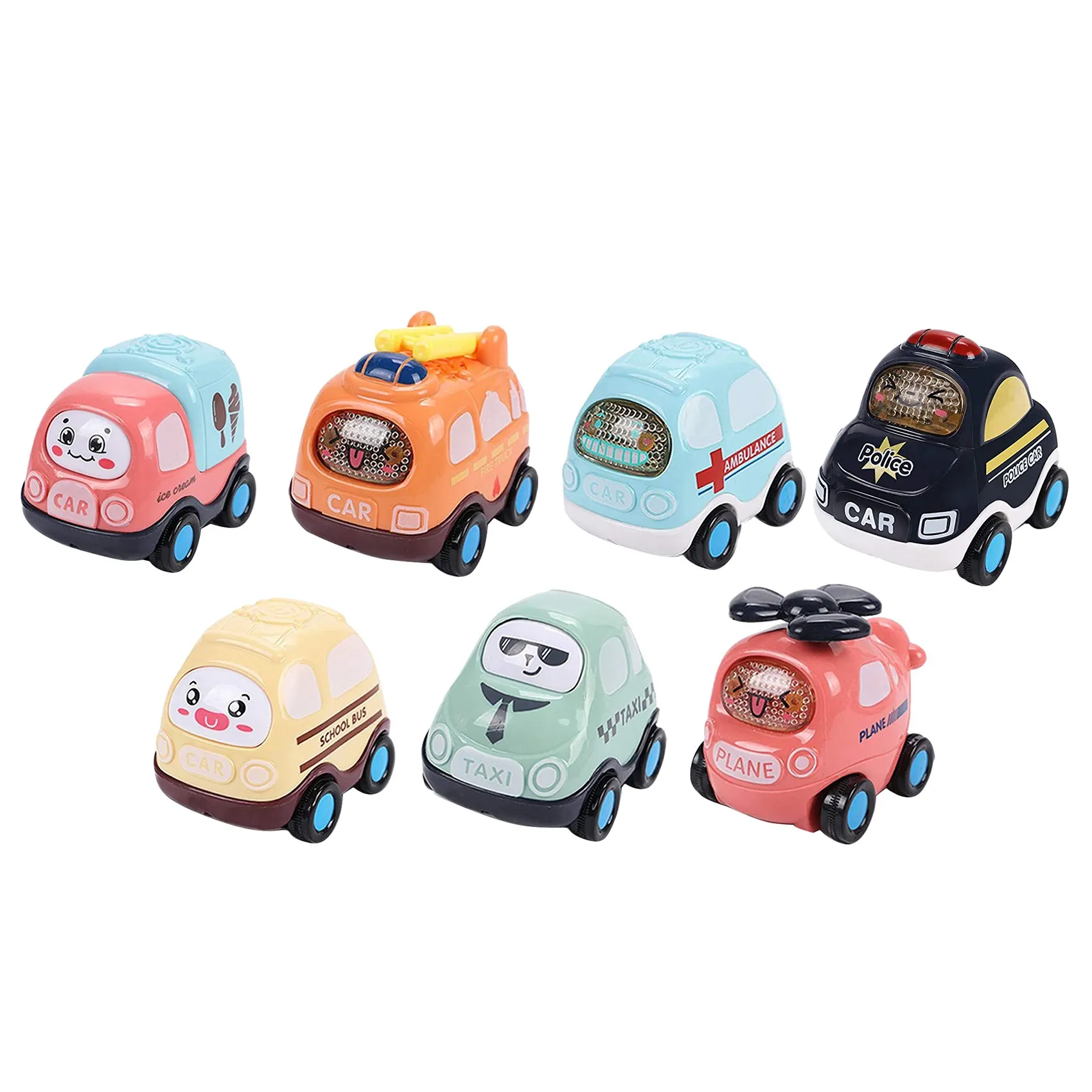 

Toys Pull Back Vehicles Toddler Cars Toy Cars Toys KitFriction Powered Push and Go Vehicles 1-2 Year Optimal Gifts Toys