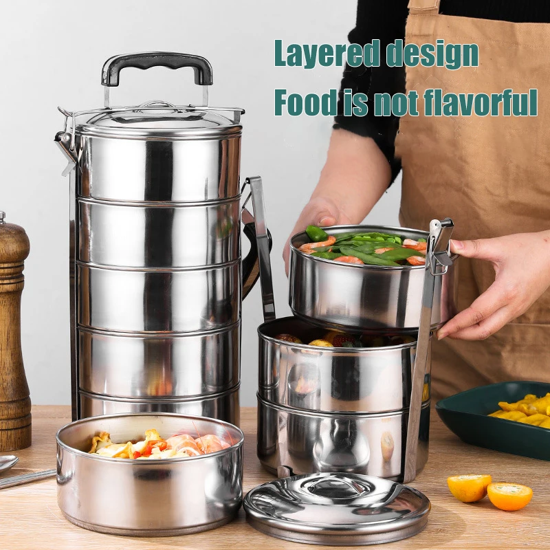 Портативный многослойный термоланч-бокс из нержавеющей стали Герметичный Бенто-бокс контейнер из нержавеющей стали пищевой контейнер для ... 
Портативный многослойный термоланч-бокс из нержавеющей стали Герметичный Бенто-бокс контейнер из нержавеющей стали пищевой контейнер для ...