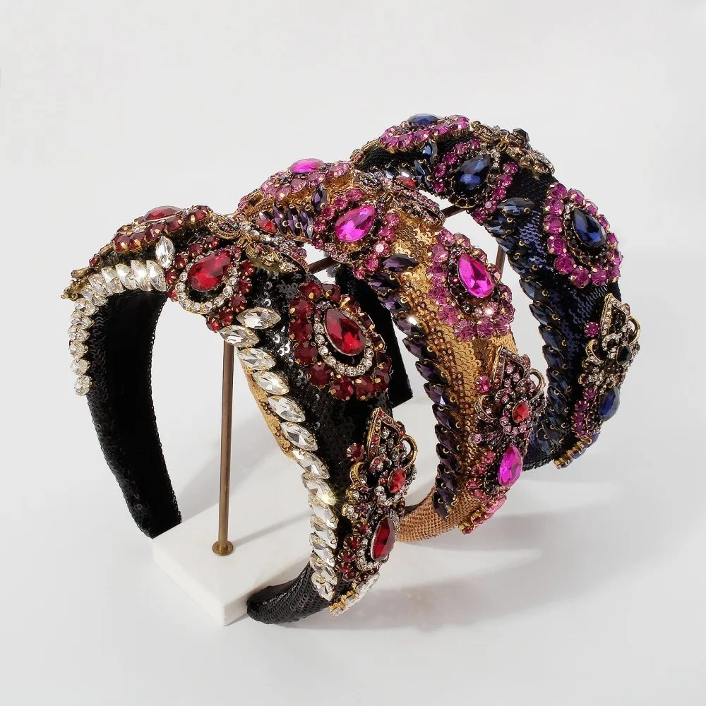 Women's Rhinestone Temperament Sequined Hairband Hair Band Luxury Baroque Full Diamond Sponge Headband Fashion Hair Accessories
Women's Rhinestone Temperament Sequined Hairband Hair Band Luxury Baroque Full Diamond Sponge Headband Fashion Hair Accessories