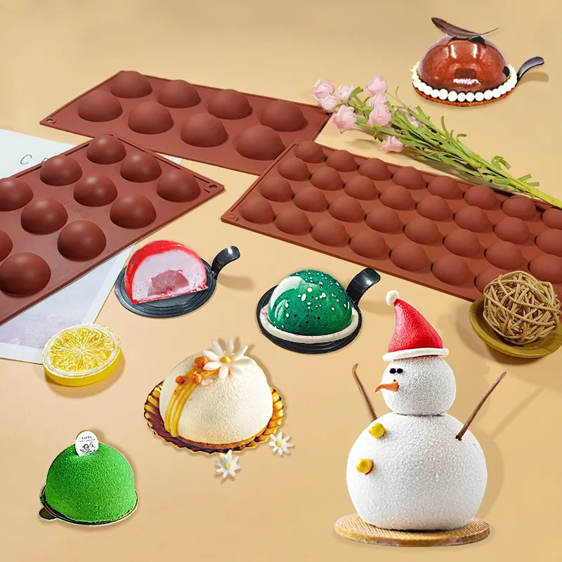 

Silicone Mold Baking Pan for Pastry Molds Chocolate Sphere Ball Mold Silicone Mold for Pops Cake Mold Cookies Silicone Bakeware